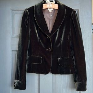 Halogen black velvet blazer size small